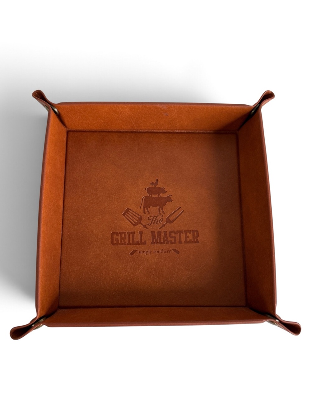 Simply Southern Grill Master Faux-Leather Valet Tray - NWOT